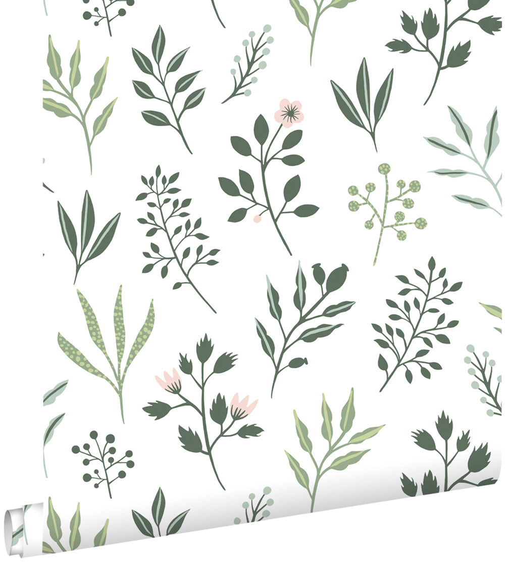 Vintage Flowers - Scandi Florals botanical wallpaper Esta    