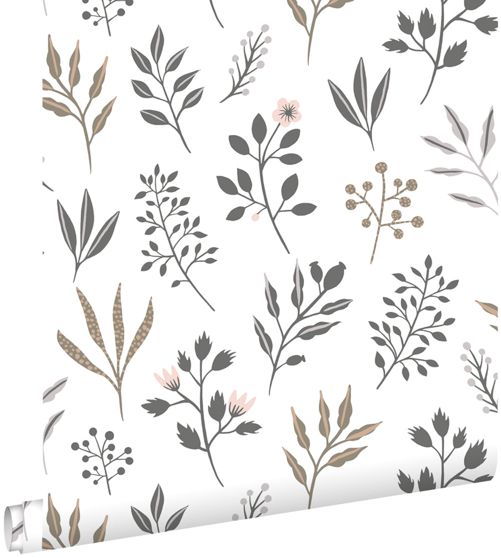 Vintage Flowers - Scandi Florals botanical wallpaper Esta    