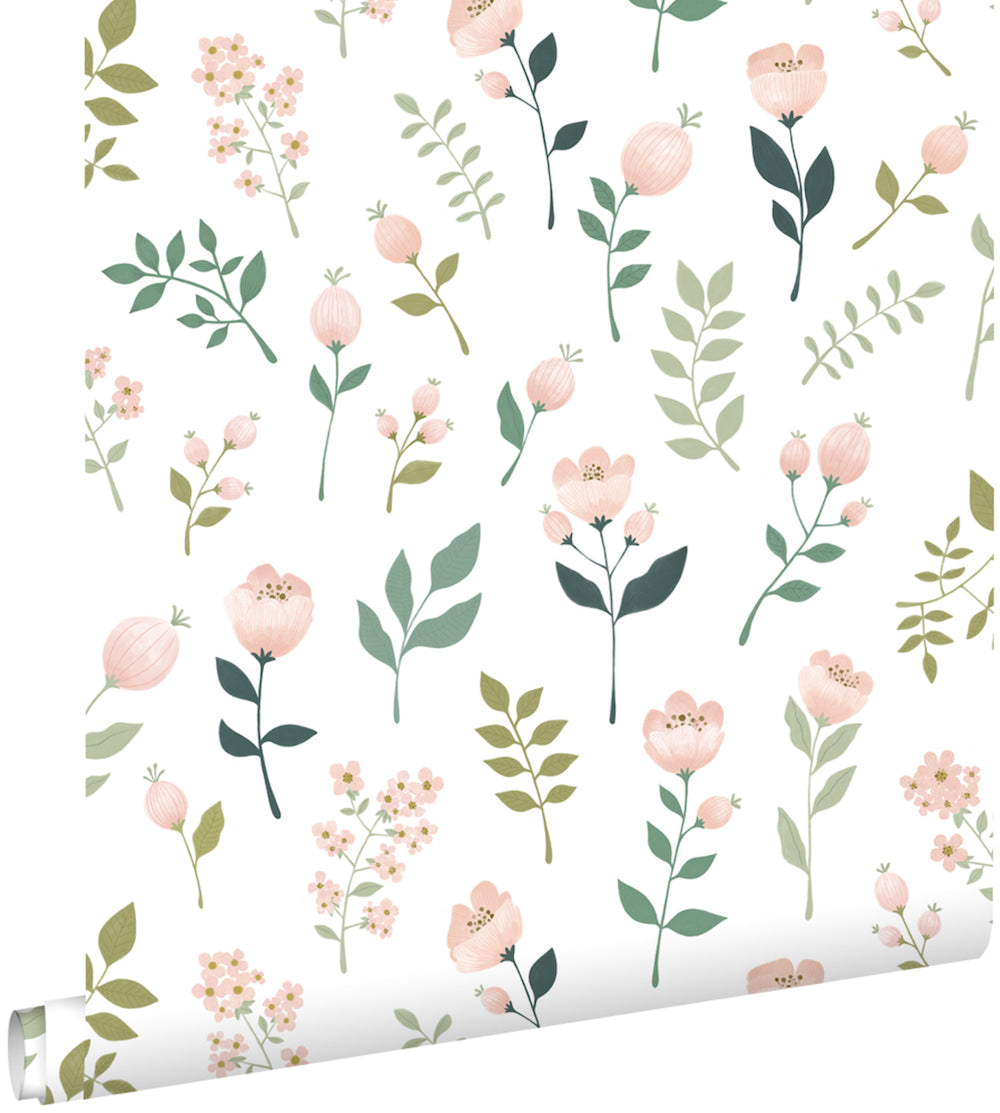 Vintage Flowers - Poppies botanical wallpaper Esta    