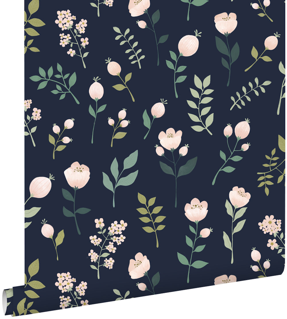 Vintage Flowers - Poppies botanical wallpaper Esta    