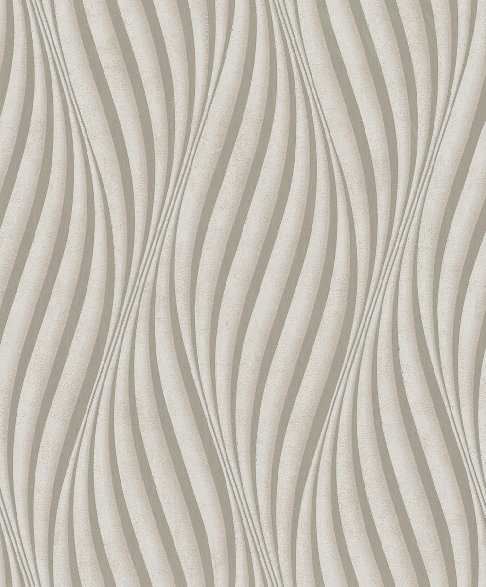 City Glow - Tranquil Tides geometric wallpaper Marburg Roll Light Grey  34259