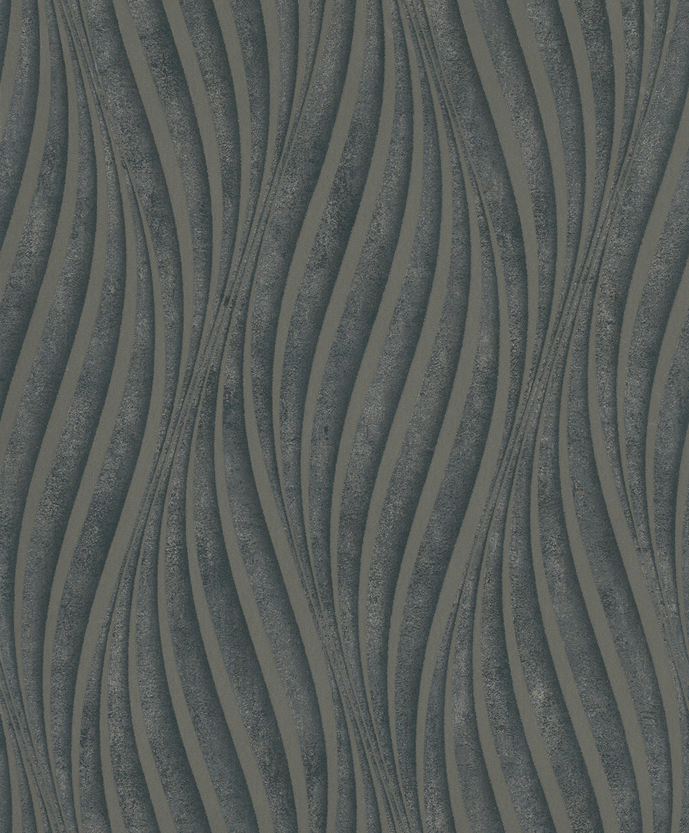 City Glow - Tranquil Tides geometric wallpaper Marburg Roll Silver  34264