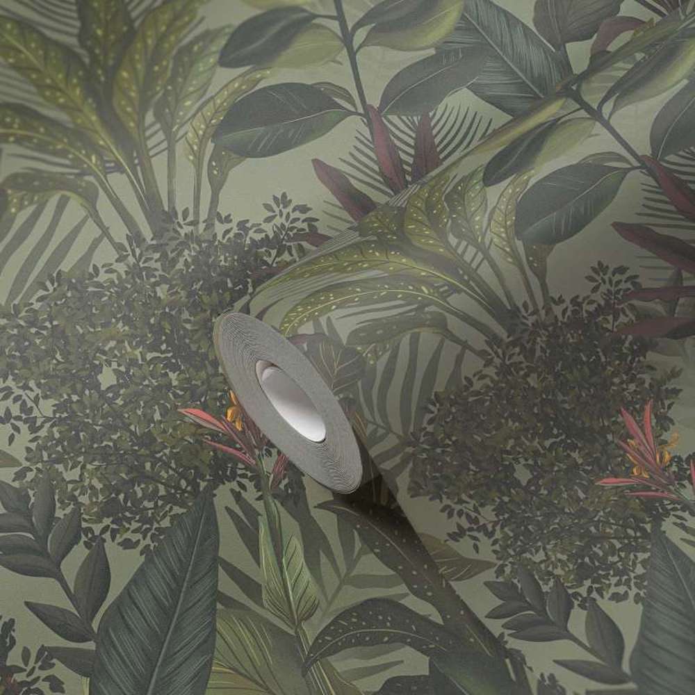 Drawn Into Nature - Mystery Jungle botanical wallpaper AS Creation    