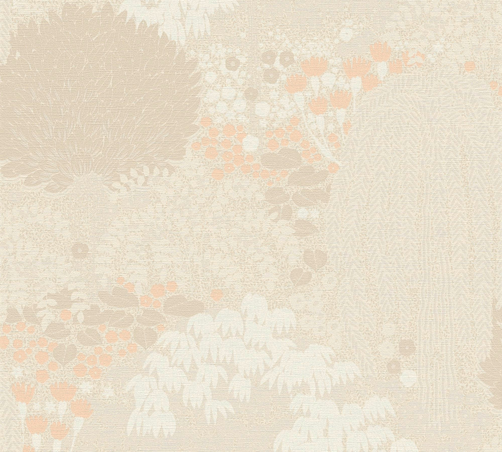 Famous Garden - Secret Garden botanical wallpaper AS Creation Roll Cream  393502