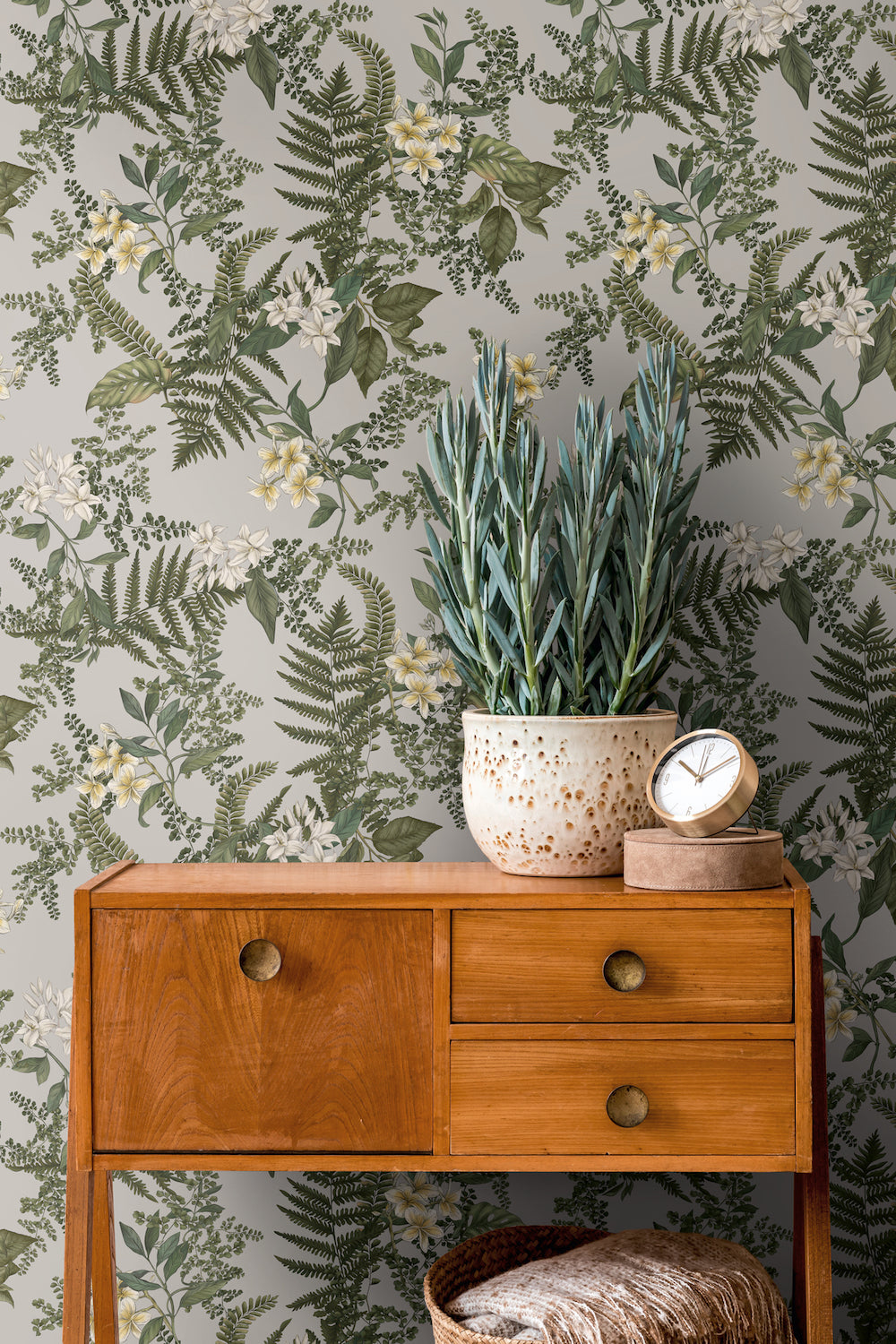 Drawn Into Nature - Flowers & Ferns botanical wallpaper AS Creation    