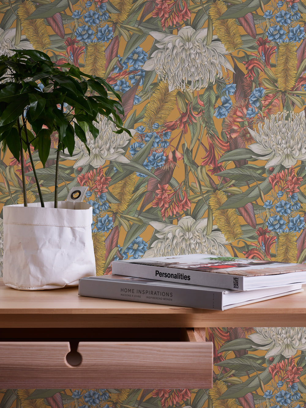 Drawn Into Nature - Flower Power botanical wallpaper AS Creation    