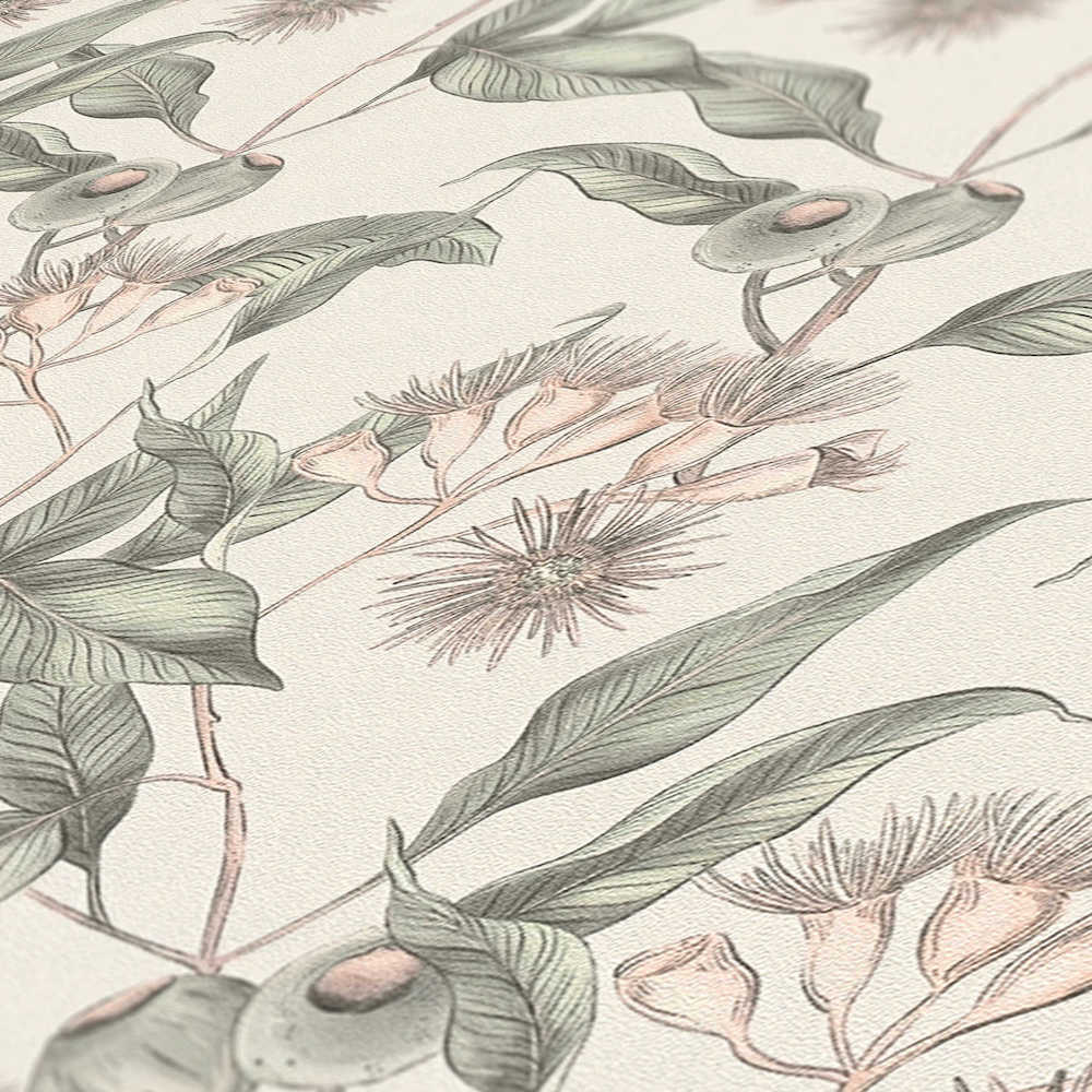 Drawn Into Nature - Leaves & Flowers botanical wallpaper AS Creation    