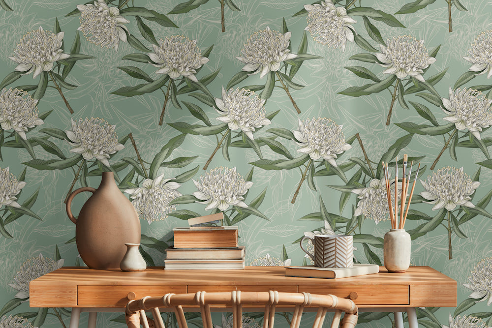 Drawn Into Nature - Full Bloom botanical wallpaper AS Creation    