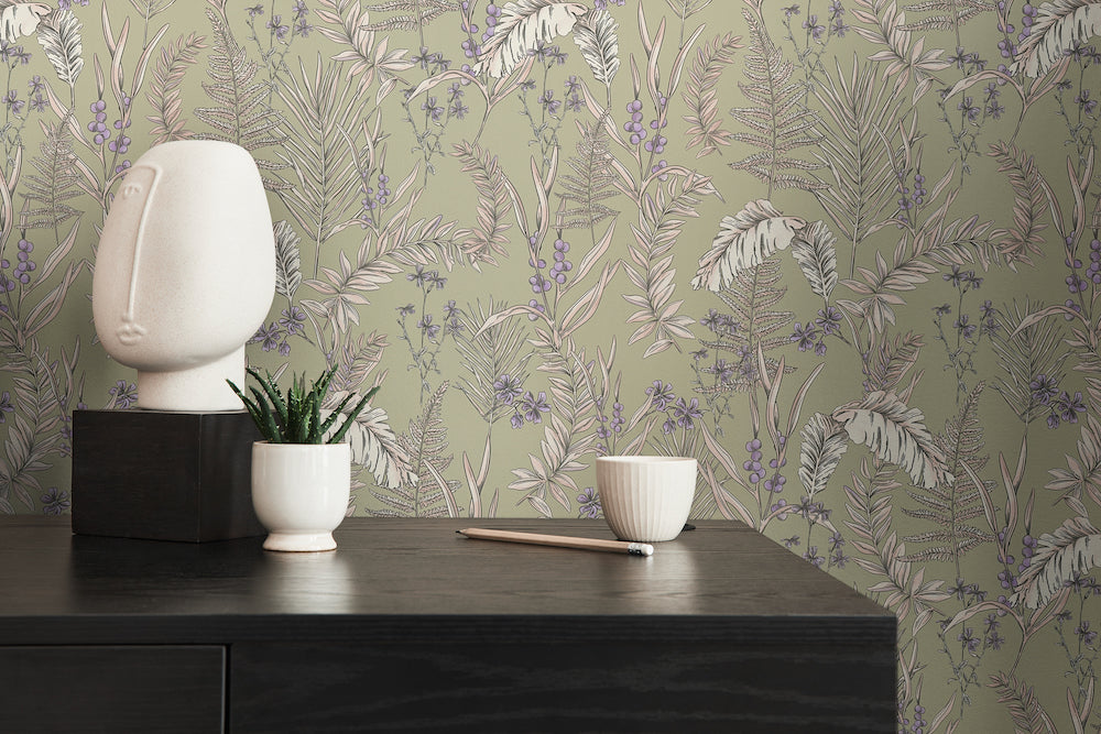 Drawn Into Nature - Meadow Dreams botanical wallpaper AS Creation    