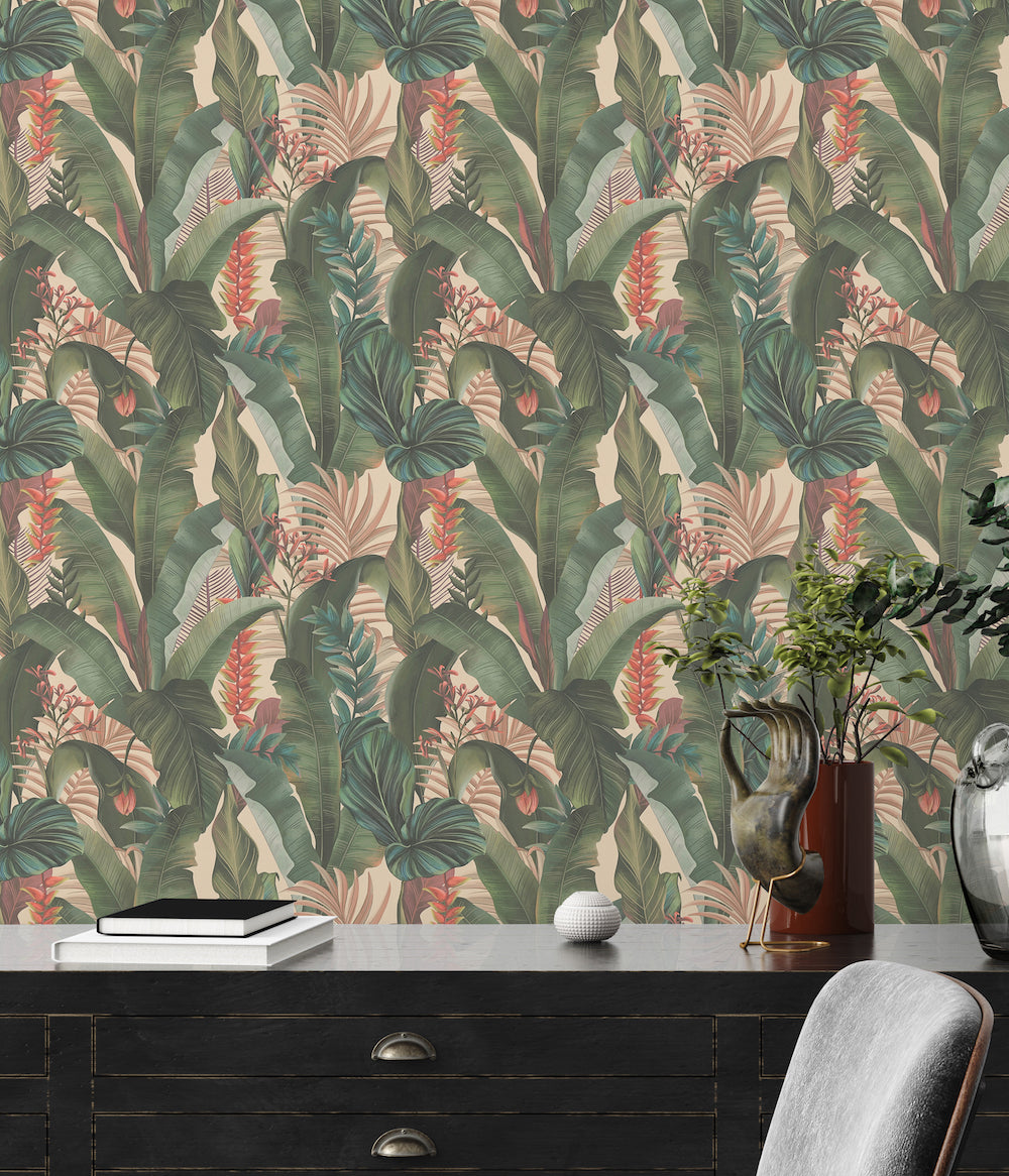 Drawn Into Nature - Jungle Dream botanical wallpaper AS Creation    