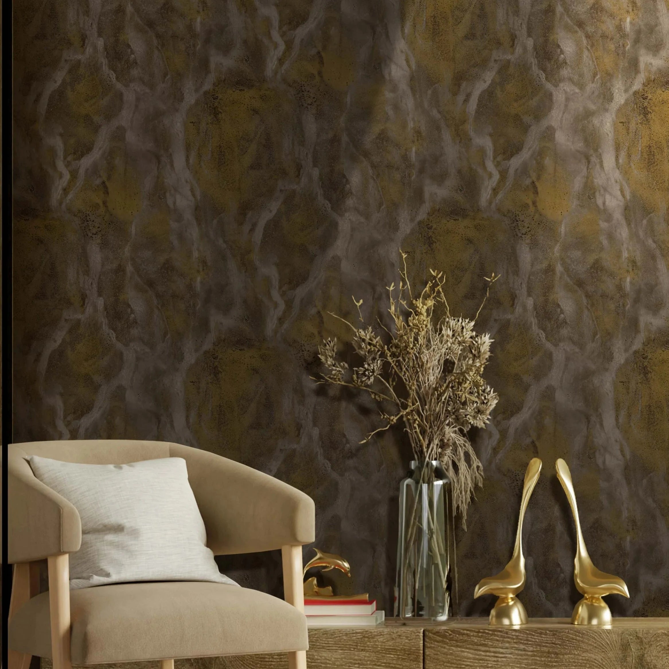 Cromie - Shore textile wallpaper Parato