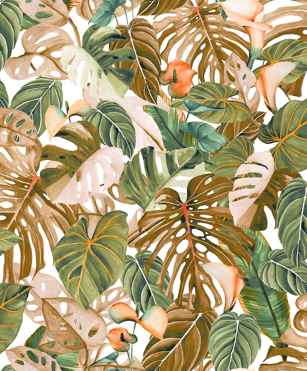 Spirit of Jungle - Lush Foliage botanical wallpaper Marburg Roll Brown  47413