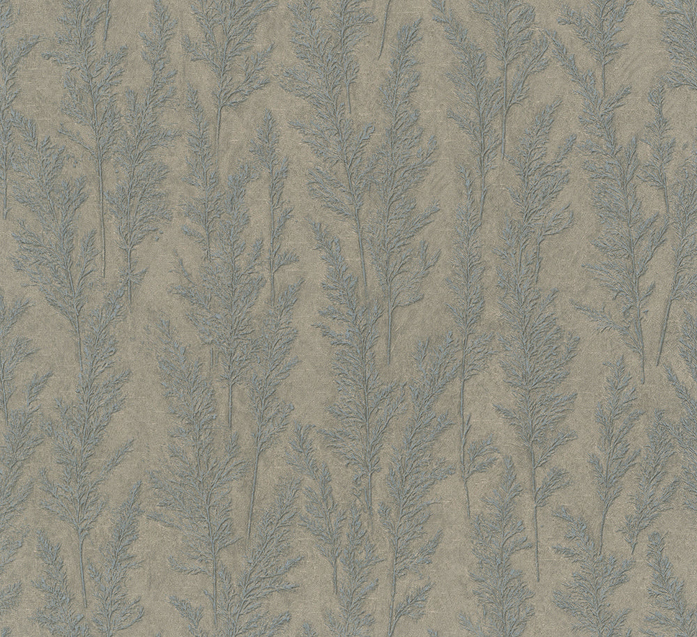 Natural Opulence -  Blades of Grass botanical wallpaper Marburg Roll Blue  33209