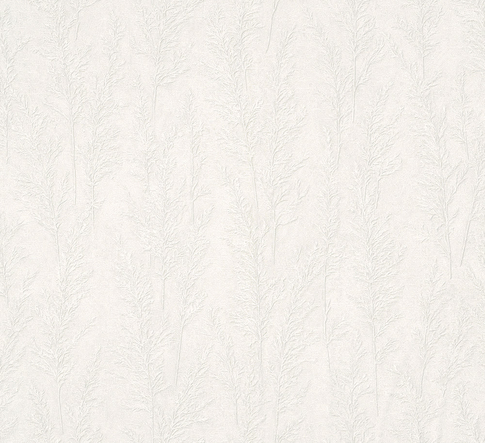 Natural Opulence -  Blades of Grass botanical wallpaper Marburg Roll White  33214