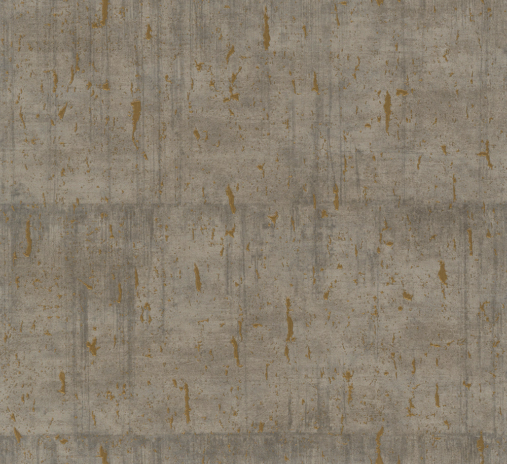 Natural Opulence -  Metallic Concrete Look industrial wallpaper Marburg Roll Gold  33235