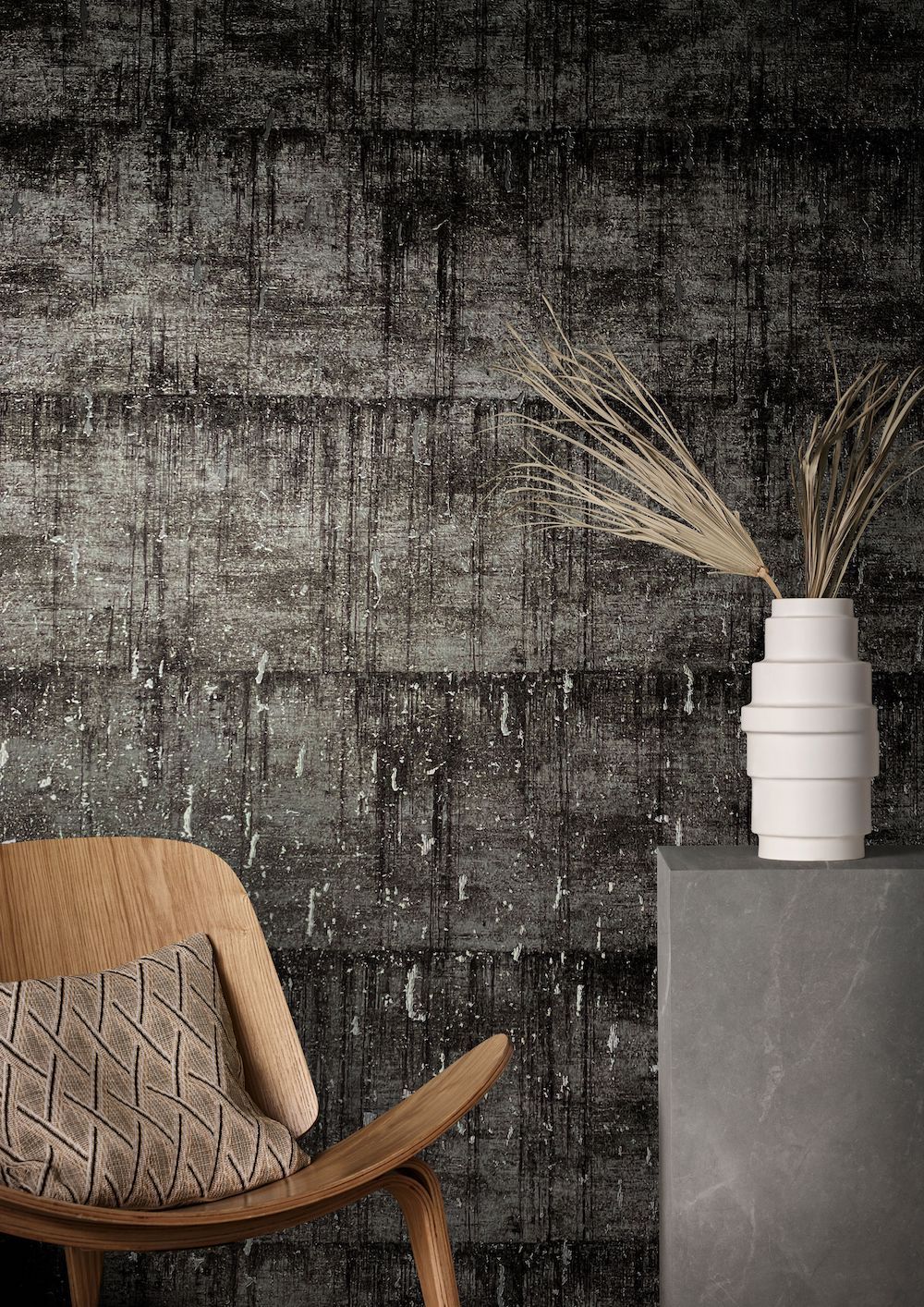 Natural Opulence -  Metallic Concrete Look industrial wallpaper Marburg    