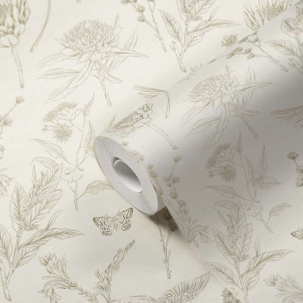 Drawn Into Nature - Birds of Nature botanical wallpaper AS Creation    