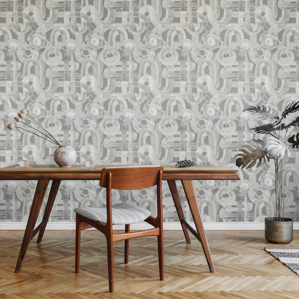 Salt & Pepper - Penello geometric wallpaper Hohenberger    