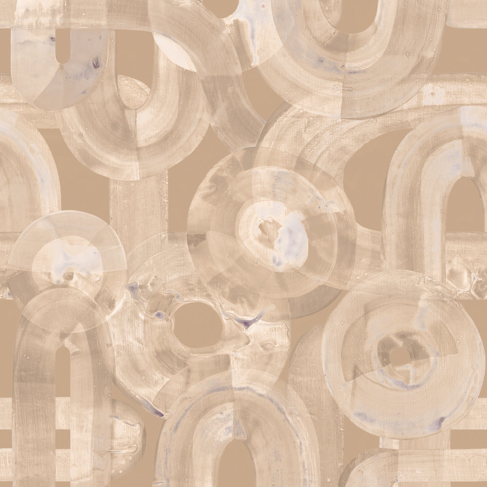 Salt & Pepper - Penello geometric wallpaper Hohenberger Roll Orange  65327