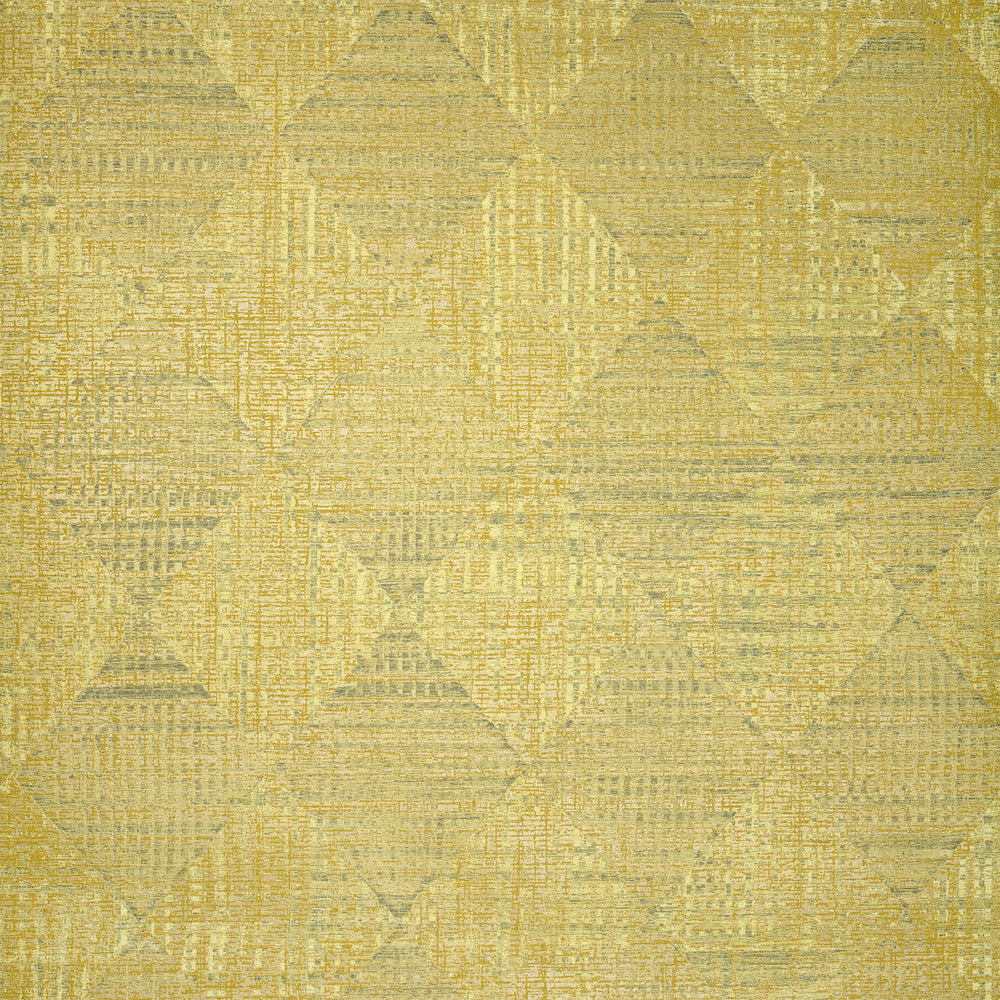 Salt & Pepper - Raffia geometric wallpaper Hohenberger Roll Light Yellow  65342