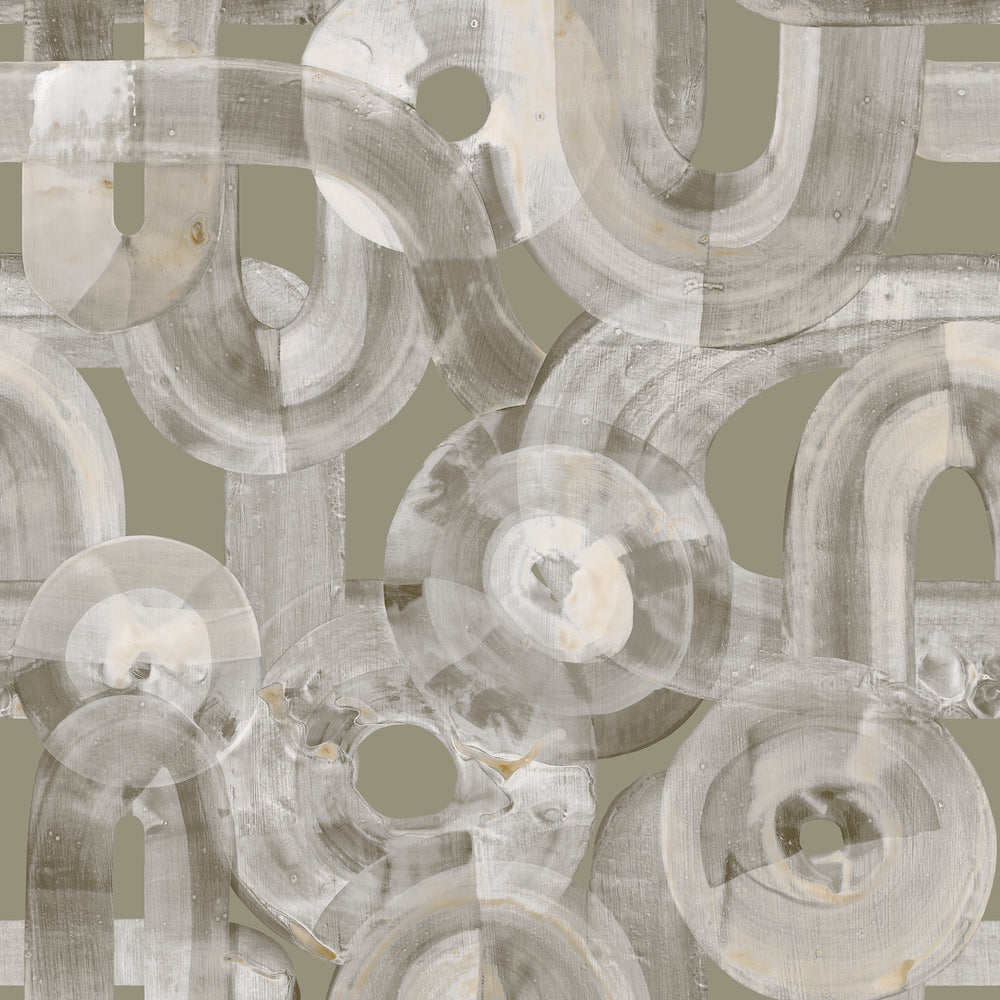 Salt & Pepper - Penello geometric wallpaper Hohenberger Roll Nutmeg  65322