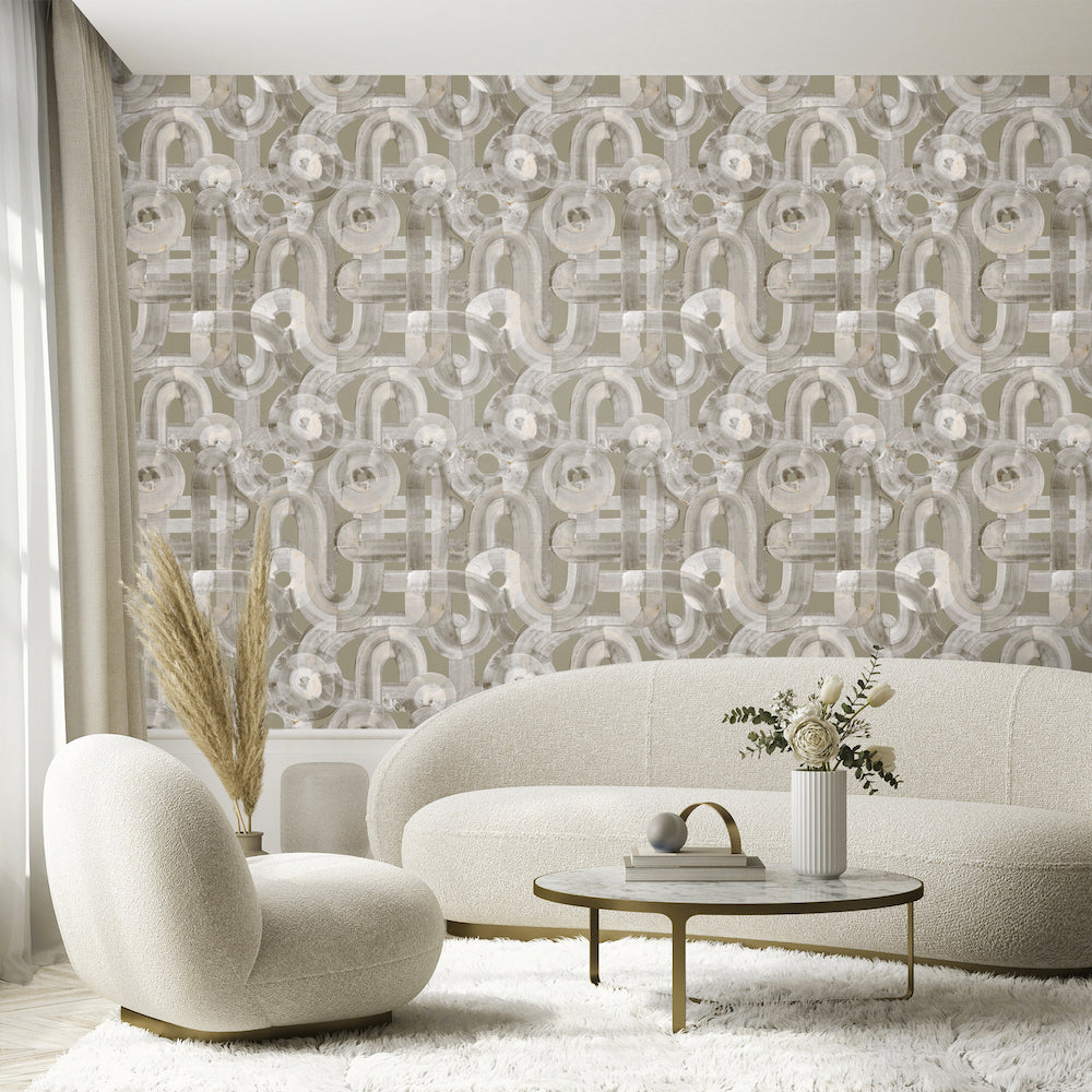 Salt & Pepper - Penello geometric wallpaper Hohenberger    