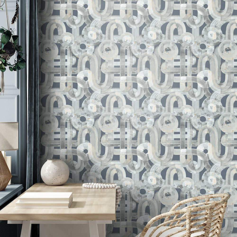 Salt & Pepper - Penello geometric wallpaper Hohenberger    