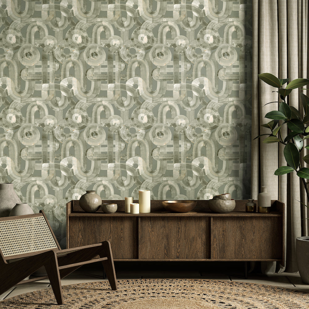 Salt & Pepper - Penello geometric wallpaper Hohenberger    