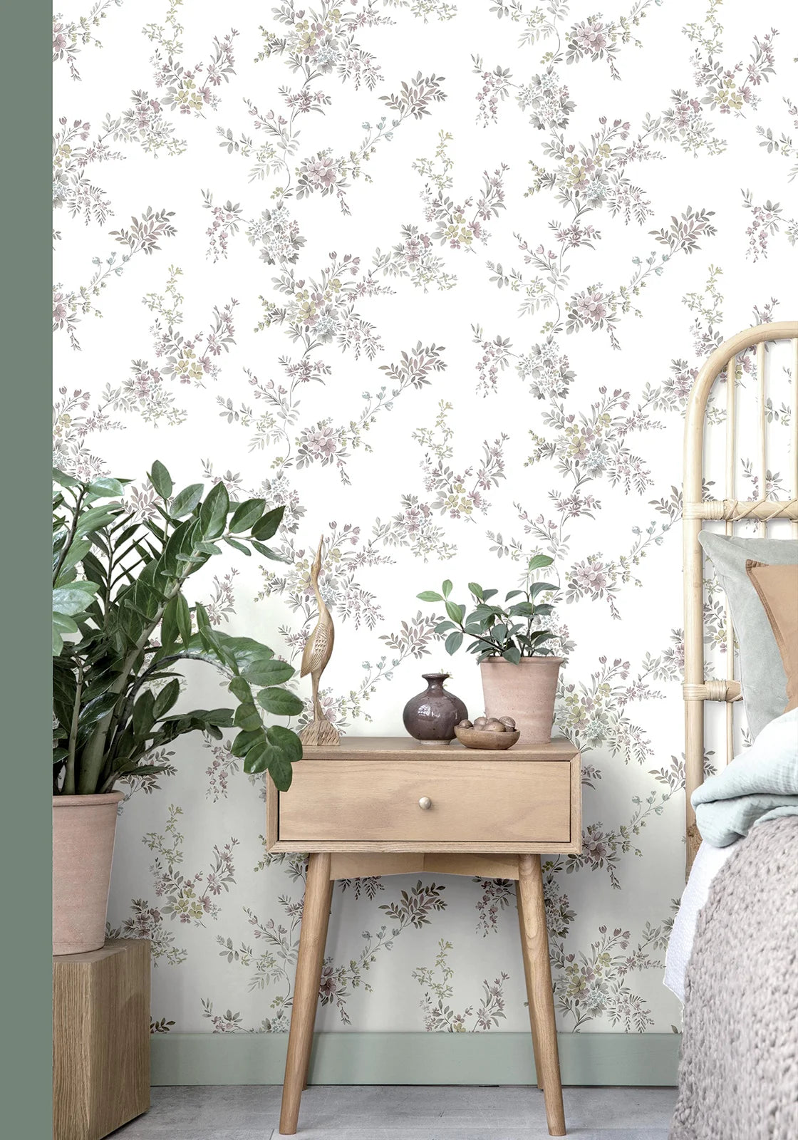 Fiori Country - Grace botanical wallpaper Parato    