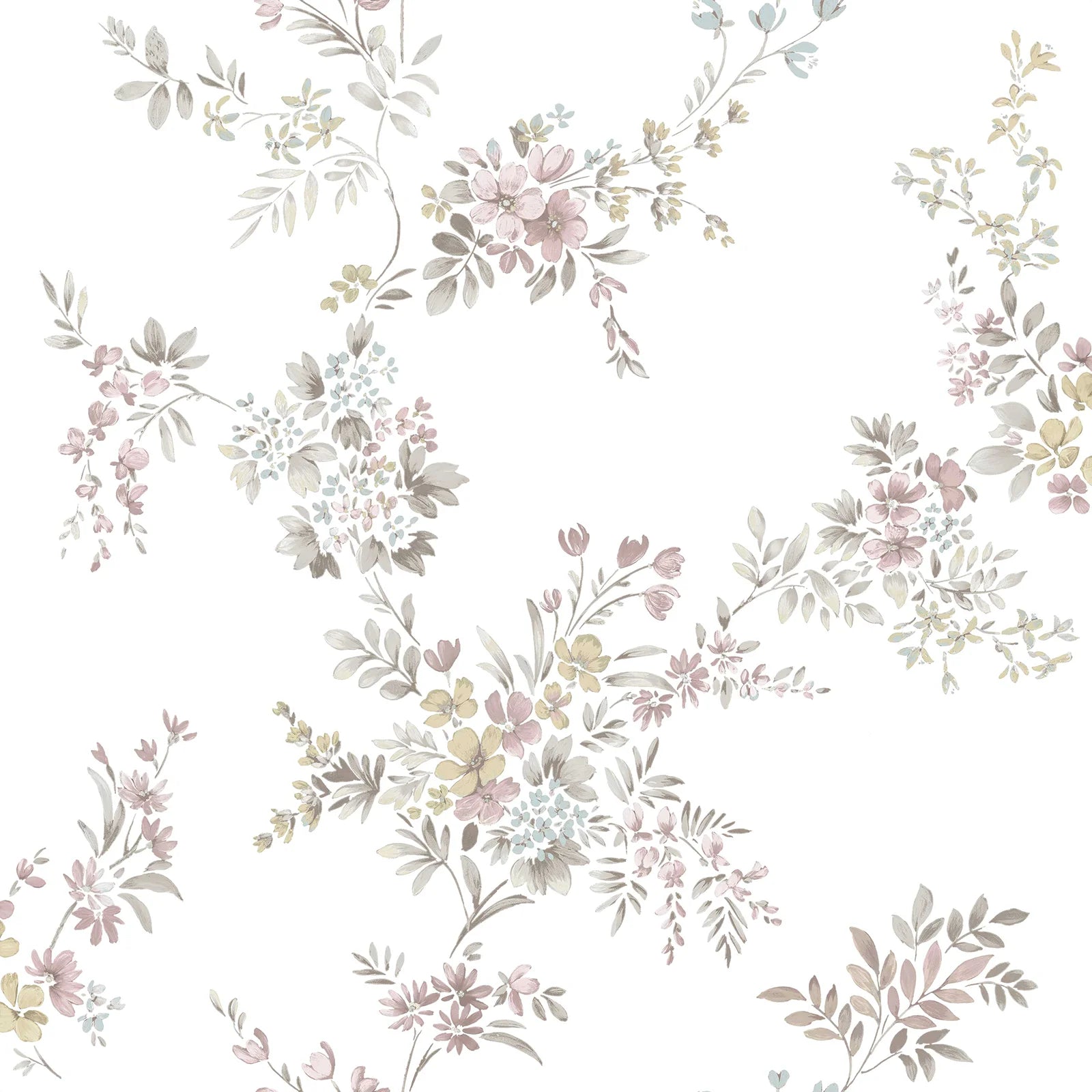 Fiori Country - Grace botanical wallpaper Parato Roll Pink 12313