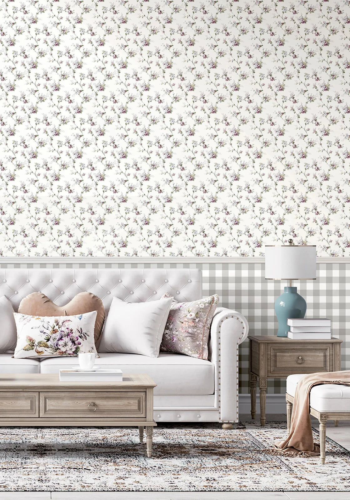 Fiori Country - Fawn botanical wallpaper Parato    