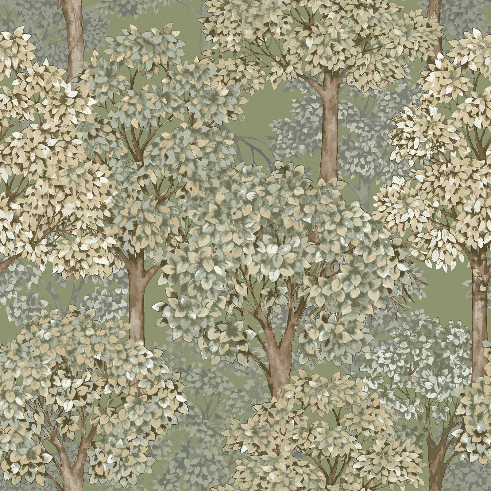 Fiori Country - Fable botanical wallpaper Parato Roll Green 12322