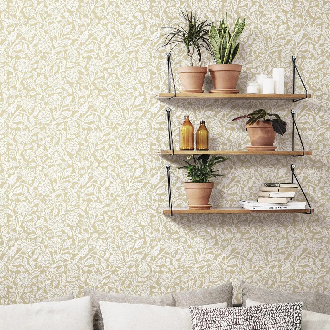 Fiori Country - Petunia botanical wallpaper Parato