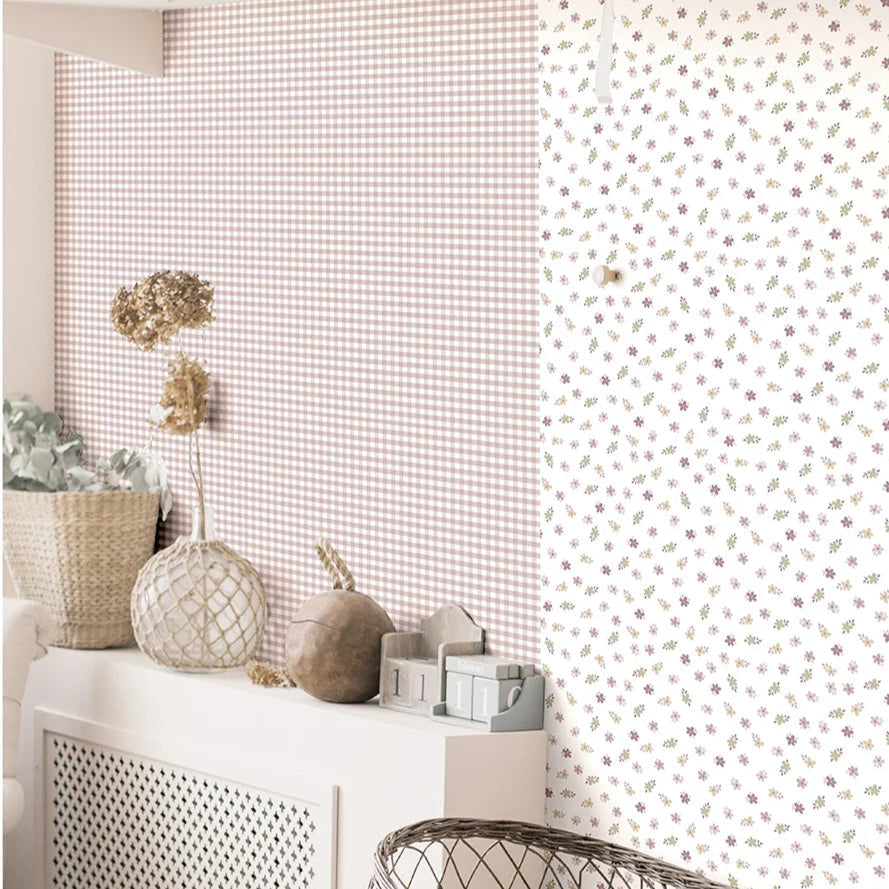 Happy - Gingham Grove kids wallpaper Parato