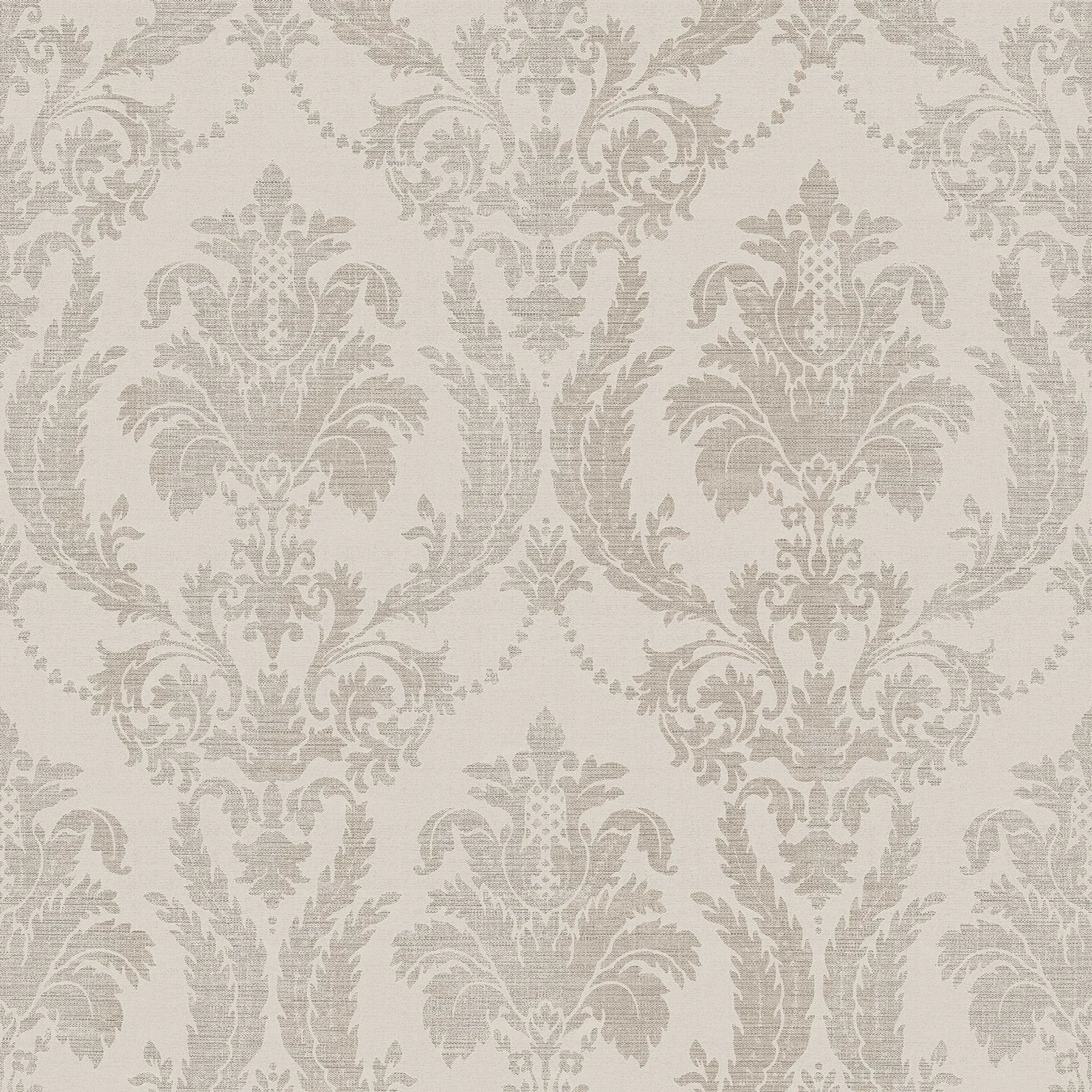 Thema - Arabesque damask wallpaper Parato Roll Dark Beige 28803